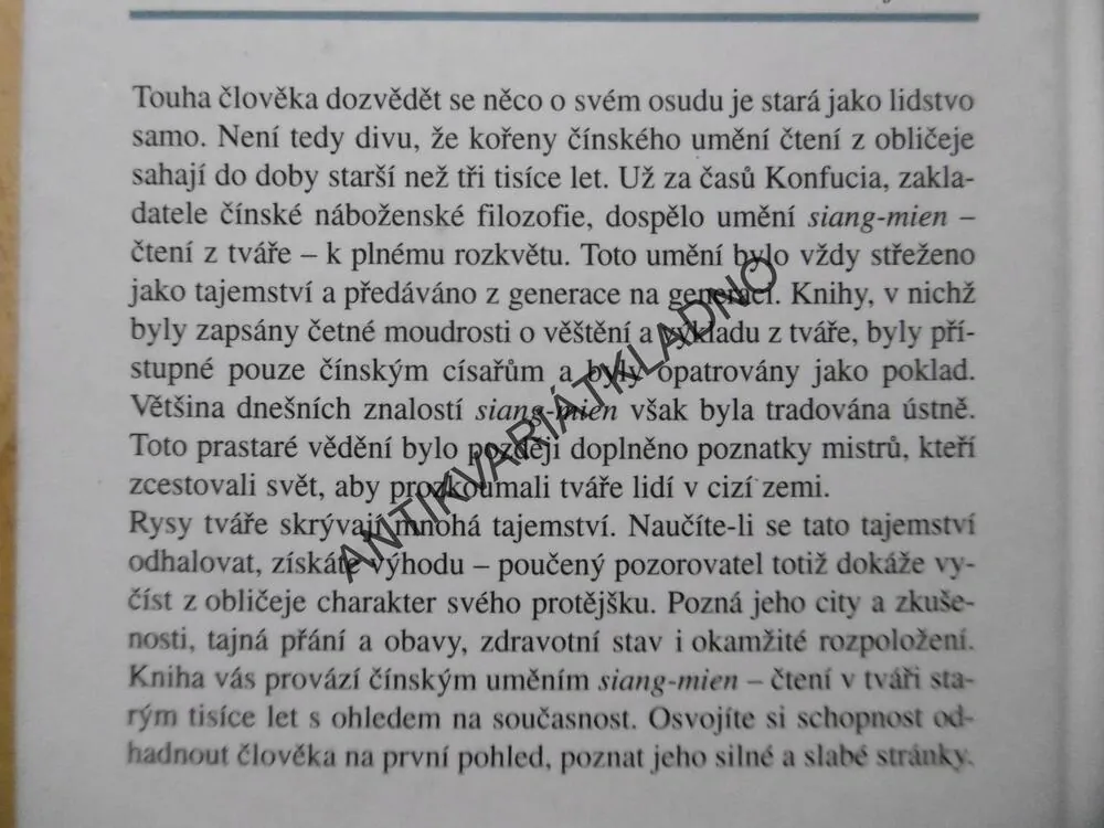 TAJEMSTVÍ LIDSKÉ TVÁŘE, ČCHI AN-KUEI, **an