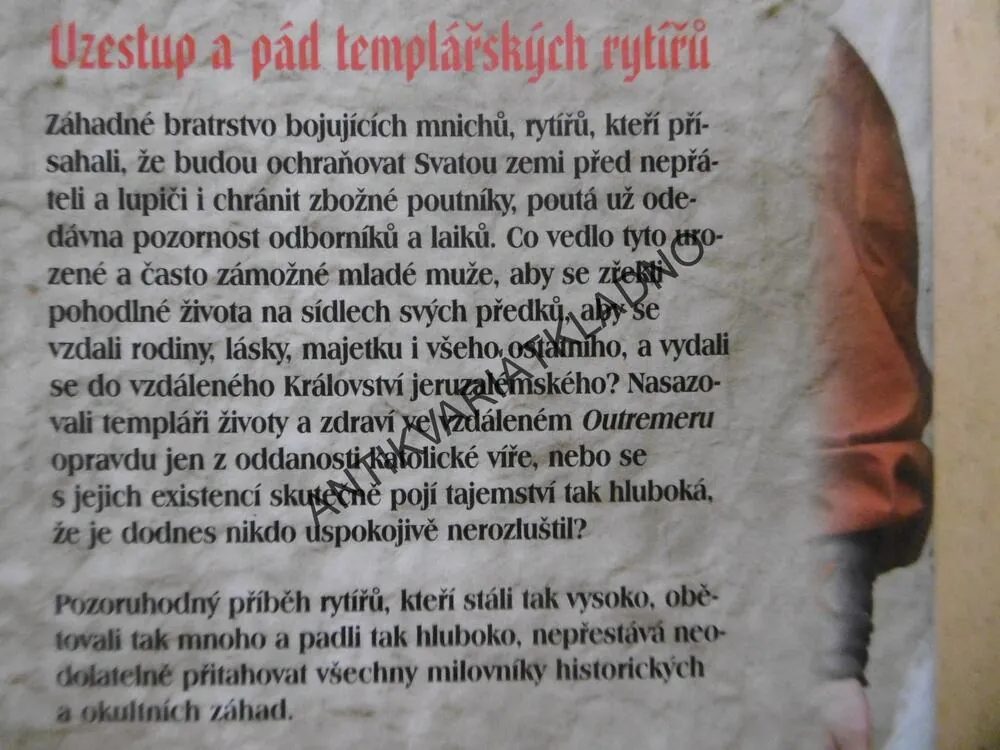VZESTUP A PÁD TEMPLÁŘSKÝCH RYTÍŘŮ, GORDON NAPIER, **an