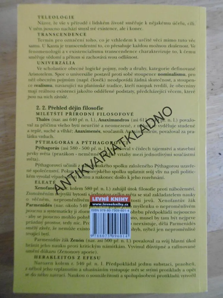 LEXIKON VĚDOMOSTÍ ANEB CO MUSÍTE ZNÁT PŘI PŘIJÍMACÍCH ZKOUŠKÁCH NA VYSOKOU ŠKOLU, **an
