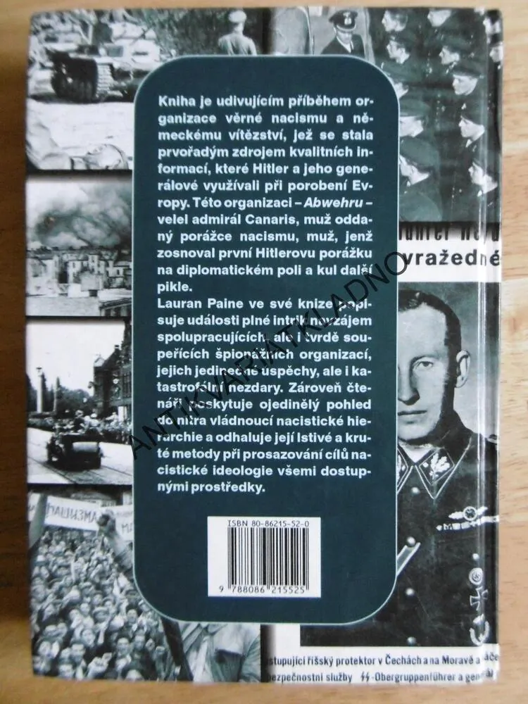 ADMIRÁL CANARIS A ABWEHR, LAURAN PAINE, VÁLKA, **an