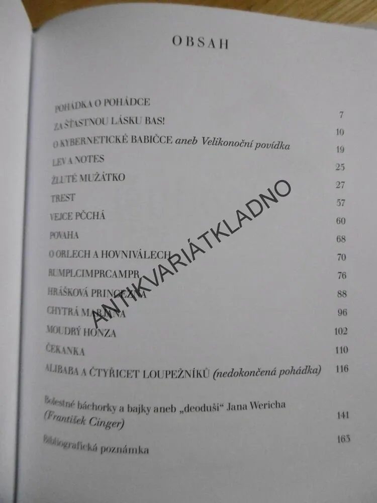 DOSPĚLÉ POHÁDKY, DEODUŠI, JAN WERICH, **an