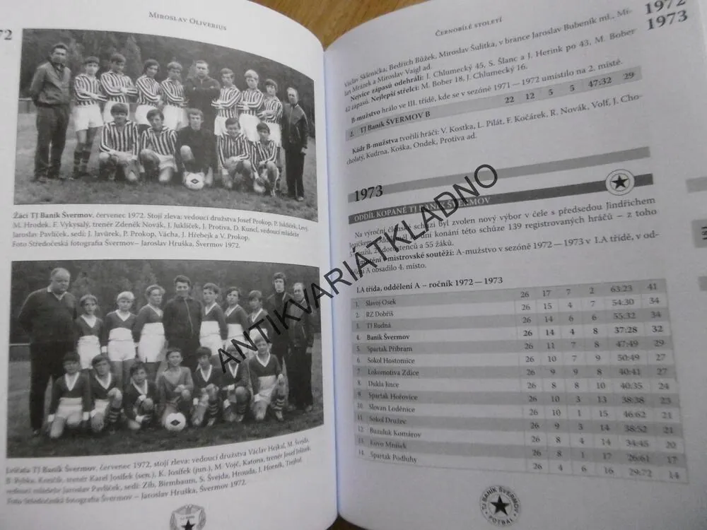 ČERNOBÍLÉ STOLETÍ, OLIVERUS, SPORT, KLADNO, ŠVERMOV, 1910-2010,FOTBAL, **an