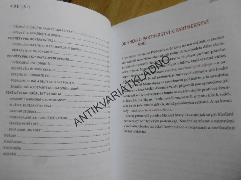 KDE JSI?, JAK NAJÍT PARTNERA, ANIŽ BYSTE HO HLEDALI, MICHAEL MARY, **an