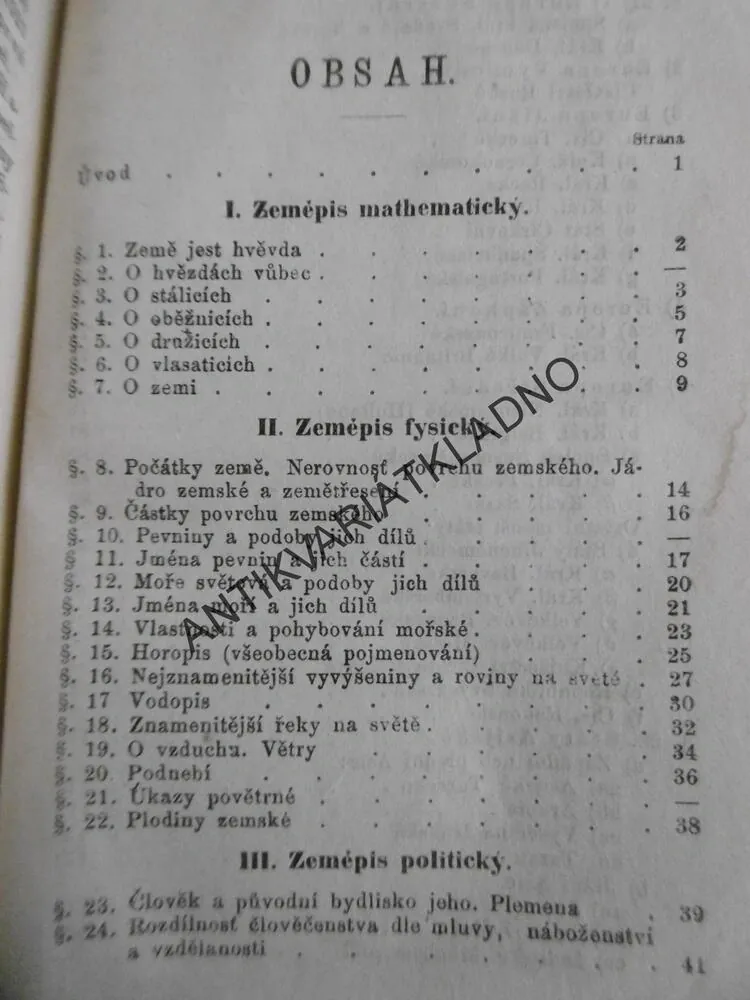 VŠEOBECNÝ ZEMĚPIS, PRO VYŠŠÍ ŠKOLY DÍVČÍ A PRŮMYSLOVÉ, 1869, N.R.KOVÁŘ