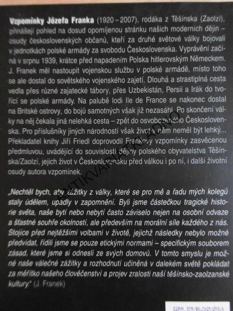 ZE SOVĚTSKÉHO ZAJETÍ DO POLSKÉ ARMÁDY, VZPOMÍNKY JOZEFA FRANKA, **an
