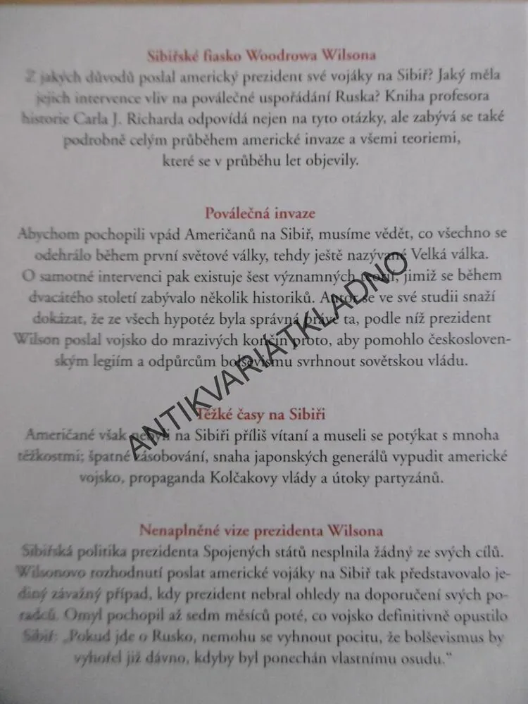 AMERICKÁ INVAZE DO RUSKA, CARL.J., LEGIE, LENIN, **an