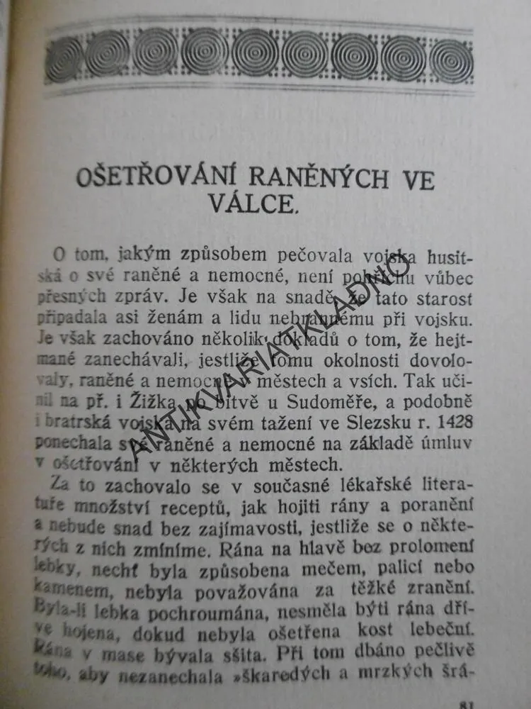 STARÉ ČESKÉ VÁLEČNICTVÍ, ANTONÍN BOUČEK, 1915