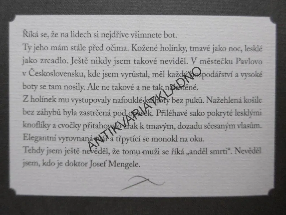 KREJČÍ Z OSVĚTIMI, MARTIN GREENFIELD, **an