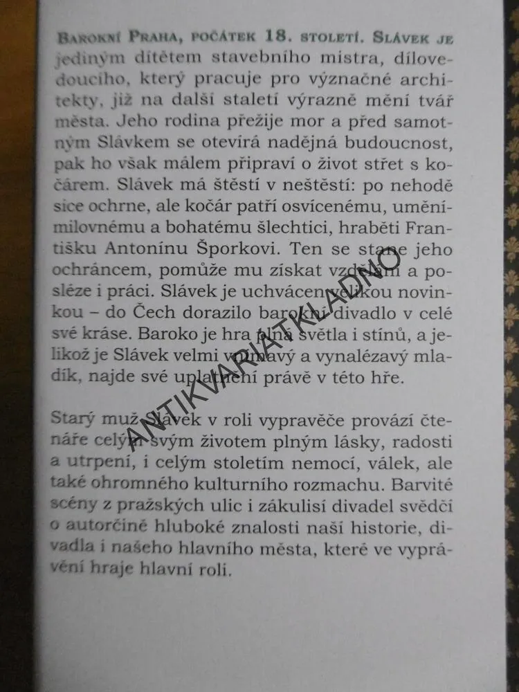 DIVADLO SVĚTLA, ROMÁN Z BAROKNÍ PRAHY, ANNE DELAFLOTTE MEHDEVI, **an