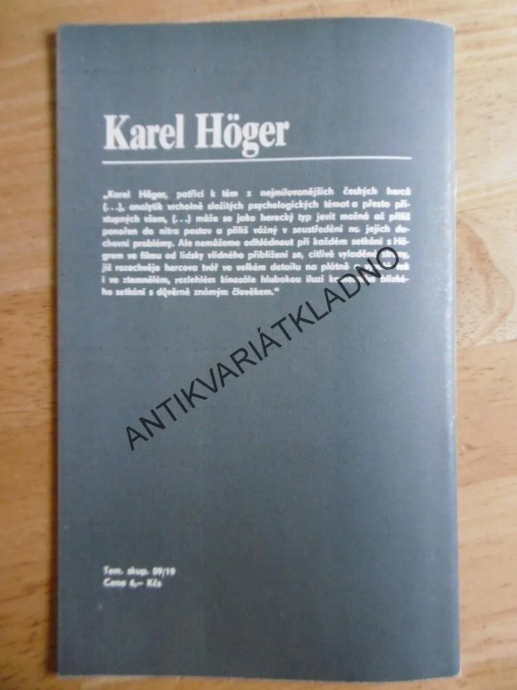 KAREL HÖGER, ČS FILMOVÝ ÚSTAV