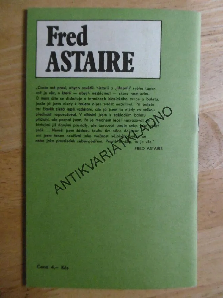 FRED ASTAIRE, ČS FILMOVÝ ÚSTAV