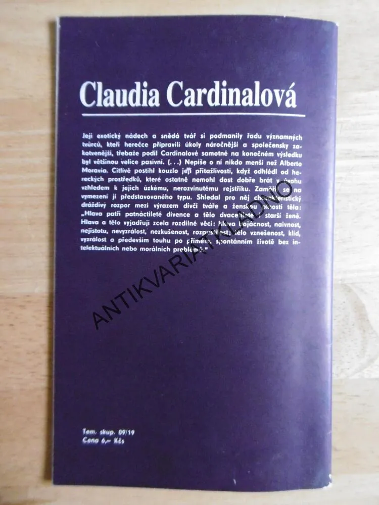 CLAUDIA CARDINALOVÁ, ČS FILMOVÝ ÚSTAV