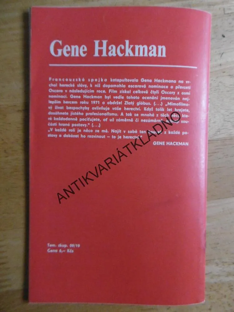 GENE HACKMAN, ČS FILMOVÝ ÚSTAV