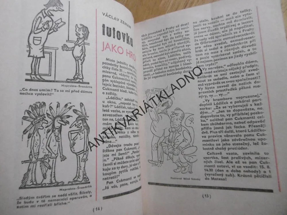 HUMORISTICKÝ MINIKALENDÁŘ DIKOBRAZU, 1980