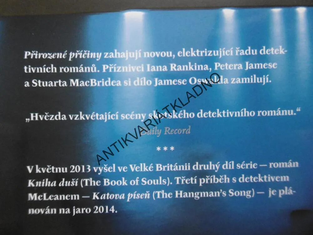 PŘIROZENÉ PŘÍČINY, JAMES OSWALD, **an