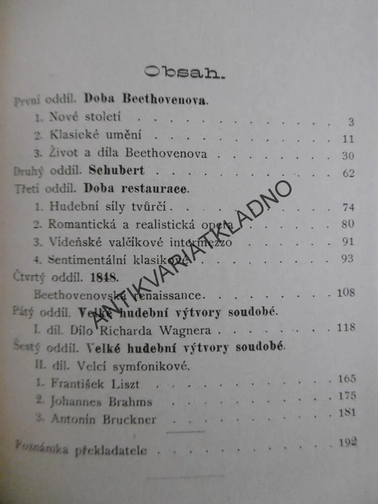 NĚMECKÁ HUDBA 19.VĚKU, MAX GRAF, 1901, KRITICKÁ KNIHOVNA 17., **an