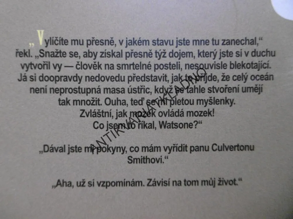 POSLEDNÍ POKLONA SHERLOCKA HOLMESE, ARTHUR CONAN DOYLE, **an