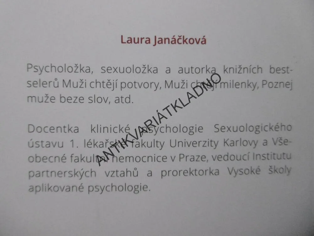 JAK UDRŽET FUNKČNÍHO MUŽE, LAURA JANÁČKOVÁ