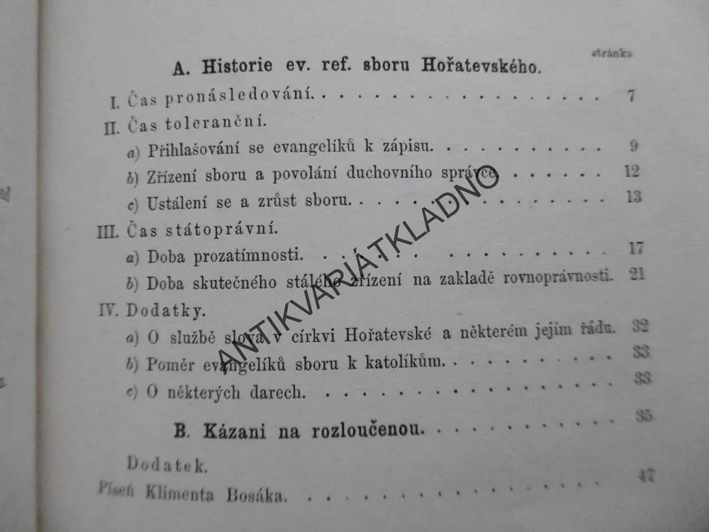 HISTORIE SBORU HOŘATEVSKÉHO, OD ZASLOŽENÍ POD ROK 1868, HEŘMAN Z TARDY, 1898