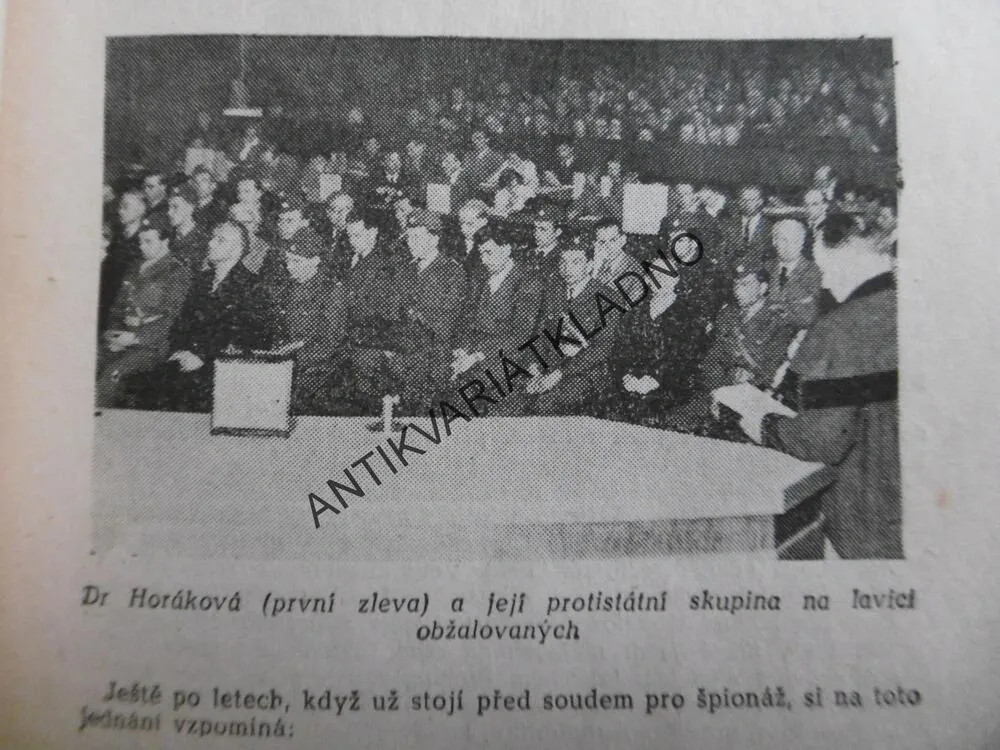 ŽOLDNÉŘI VÁLKY, DVOŘÁK, ČERNÝ, SOUDNÍ PROCES S DR. HORÁKOVOU,