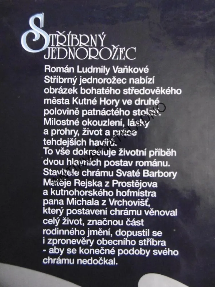 STŘÍBRNÝ JEDNOROŽEC, LUDMILA VAŇKOVÁ, **an