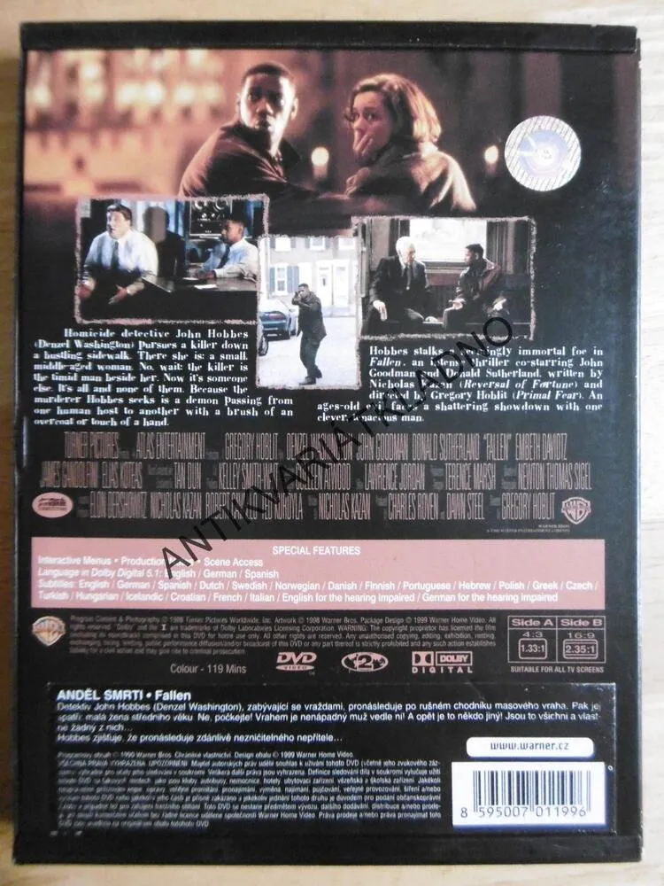 FALLEN, DENZEL WASHINGTON, DVD FILM