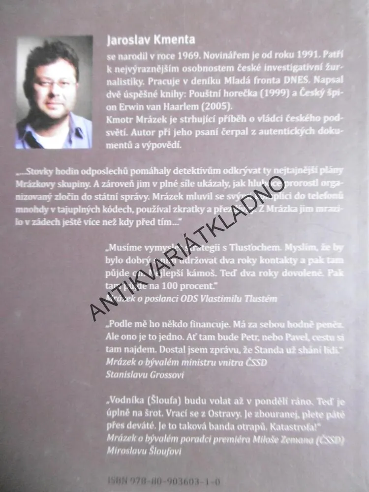 KMOTR MRÁZEK, JAROSLAV KMENTA, **an