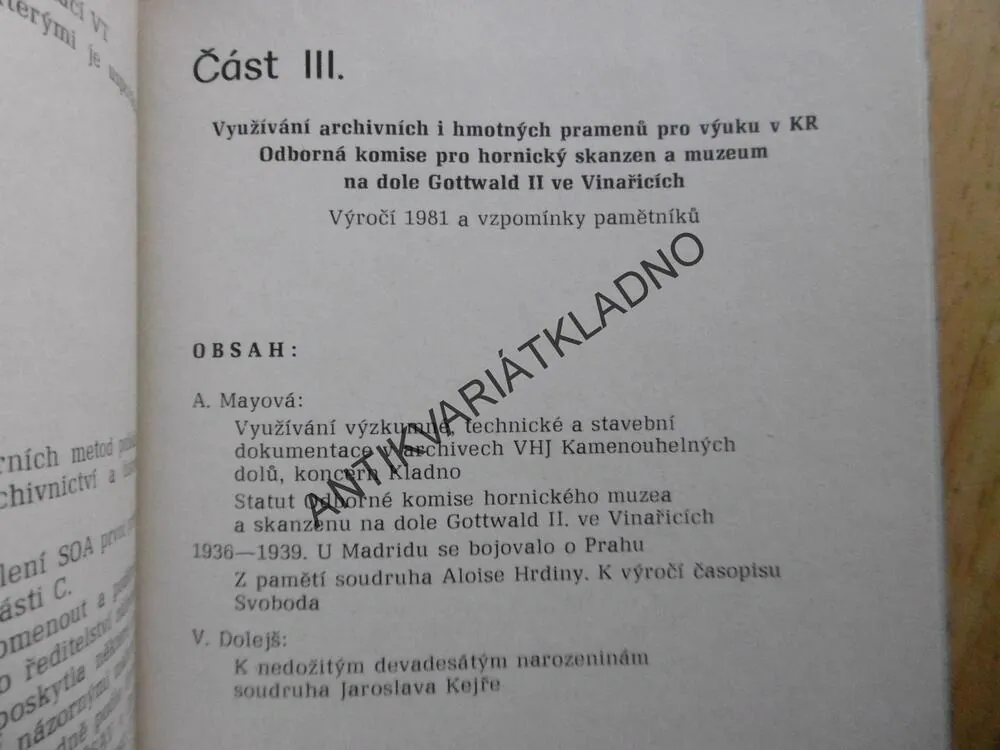 KAMENOUHELNÝ REVÍR KLADNO, HISTORIE A SOUČASNOST, **an