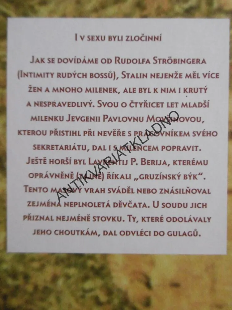 ZLOČIN KRÁČÍ EVROPOU, KONŠTANTÍN HORECKÝ, **an