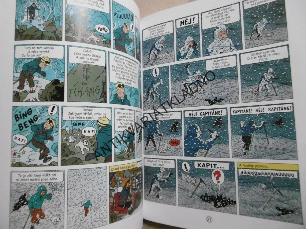 TINTINOVA DOBRODRUŽSTVÍ, TINTIN V TIBETU, HERGÉ, **an