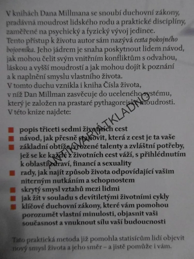ČÍSLA ŽIVOTA, DAN MILLMAN, ŽIVOT K NĚMUŽ JSTE ZROZENI,NUMEROLOGIE