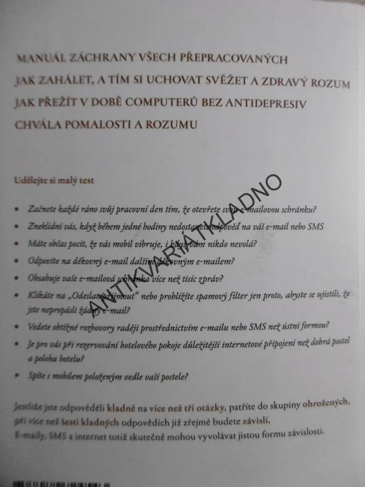 UMĚNÍ ZAHÁLKY, ULRICH SCHNABEL, **an