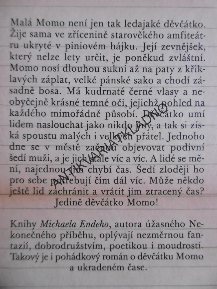 DĚVČÁTKO MOMO A UKRADENÝ ČAS, MICHAEL ENDE, **an