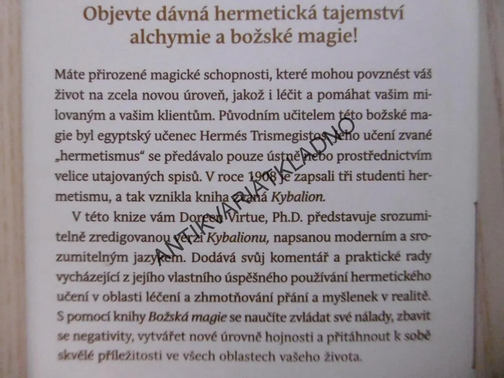 BOŽSKÁ MAGIE DOREEN VIRTUE, **an 