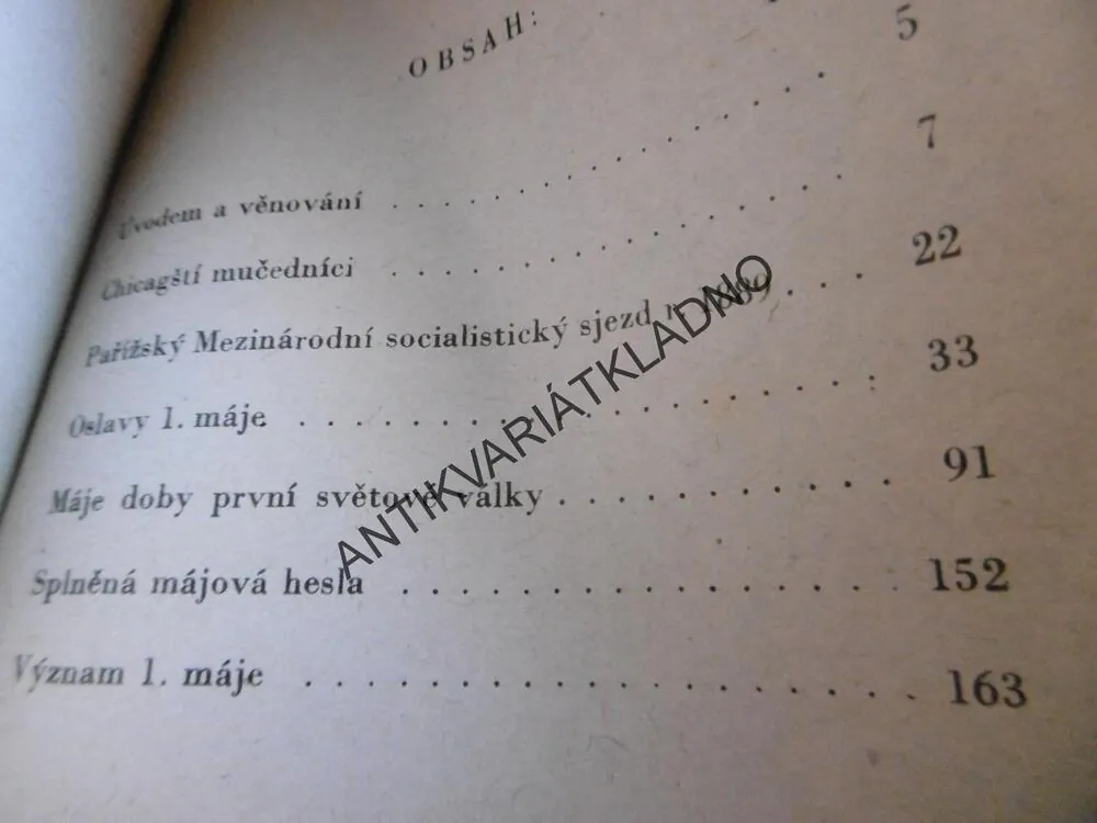 PRVNÍ MÁJ, JEHO VZNIK, HISTORIE A VÝZNAM., ANTONÍ BOUČEK, 1946