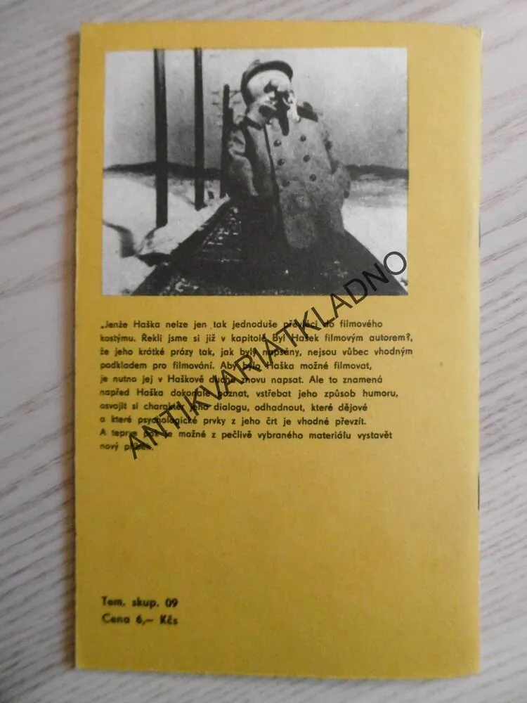 HAŠEK A FILM ANEB FILM A HAŠEK, JOSEF LADA, ČS FILMOVÝ ÚSTAV