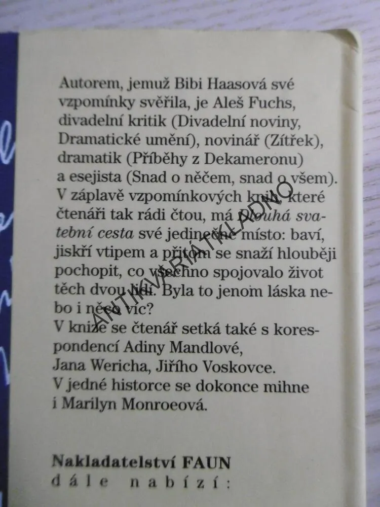 DLOUHÁ SVATEBNÍ CESTA, HUGO HAAS, BIBI HAASOVÁ, ALEŠ FUCHS, **an