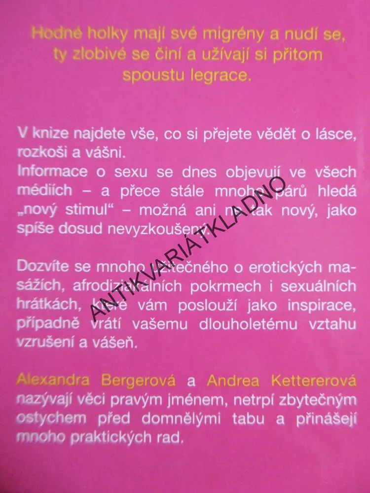 PROČ O TOM JEN SNÍT? CO CHTĚJÍ ŽENY VĚDĚT O SEXU, BERGEROVÁ, **an