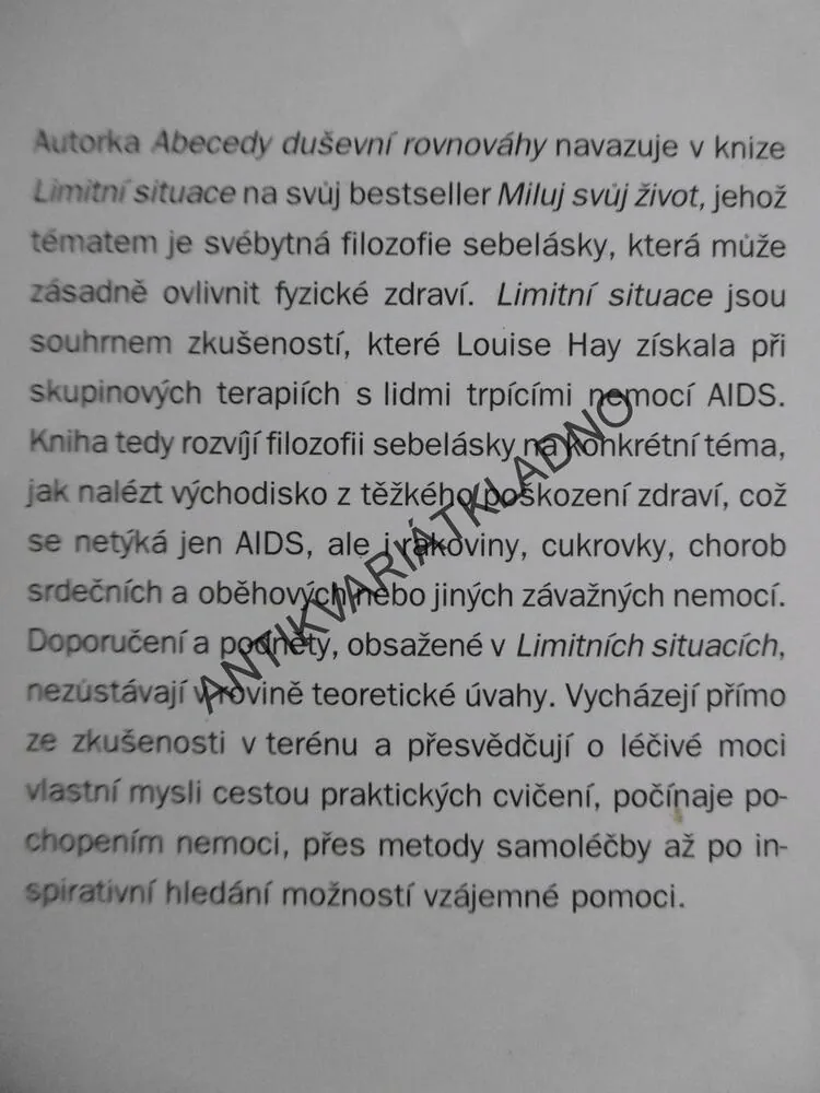LIMITNÍ SITUACE, LOUISE L.HAY, **an