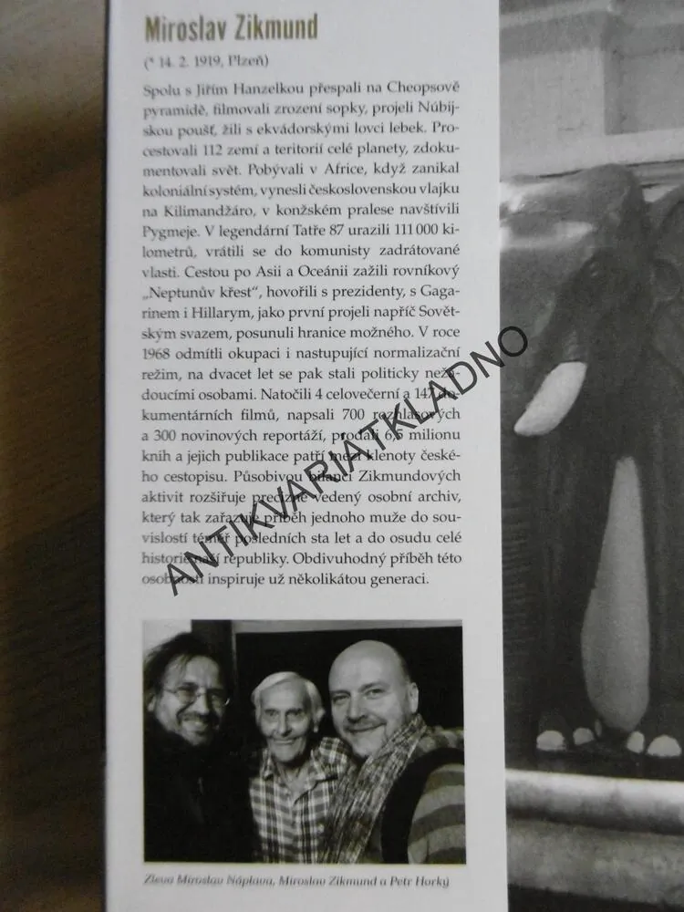 SLONI ŽIJÍ DO STA LET, MIROSLAV ZIKMUND, **an