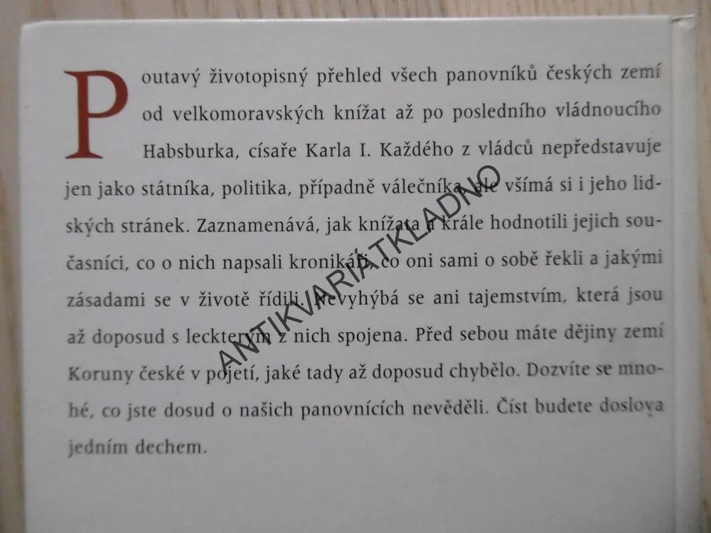 VLÁDCI ČESKÝCH ZEMÍ, **an