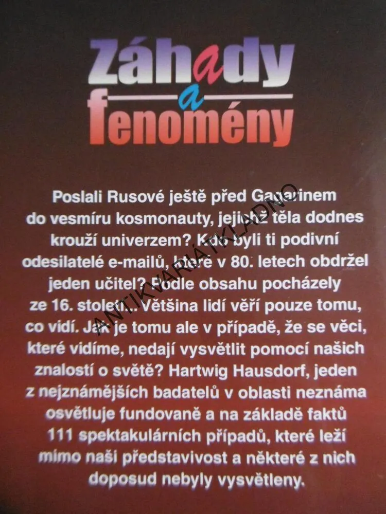 ZÁHADY A FENOMÉNY, HARTWIG HAUSDORF,**an