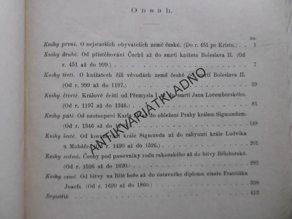 DĚJE KRÁLOSTVÍ ČESKÉHO, V.V.TOMEK, **an
