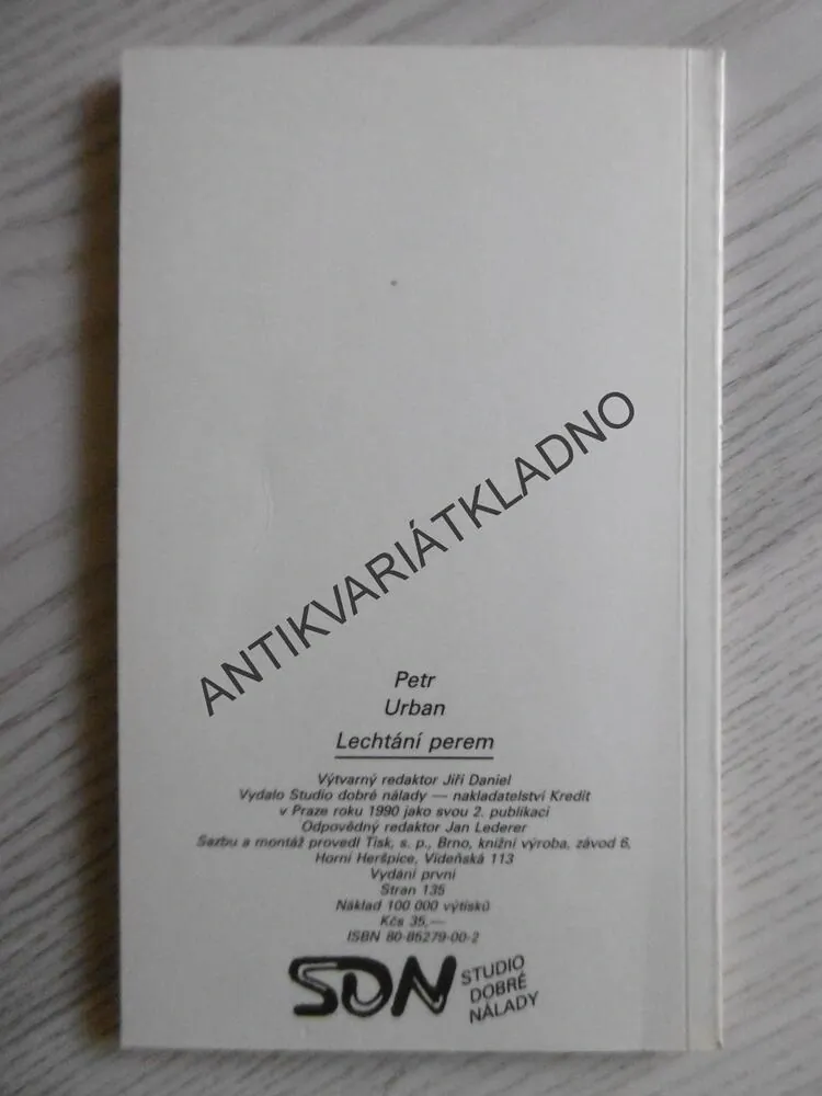 LECHTÁNÍ PEREM, PETR URBAN, **an