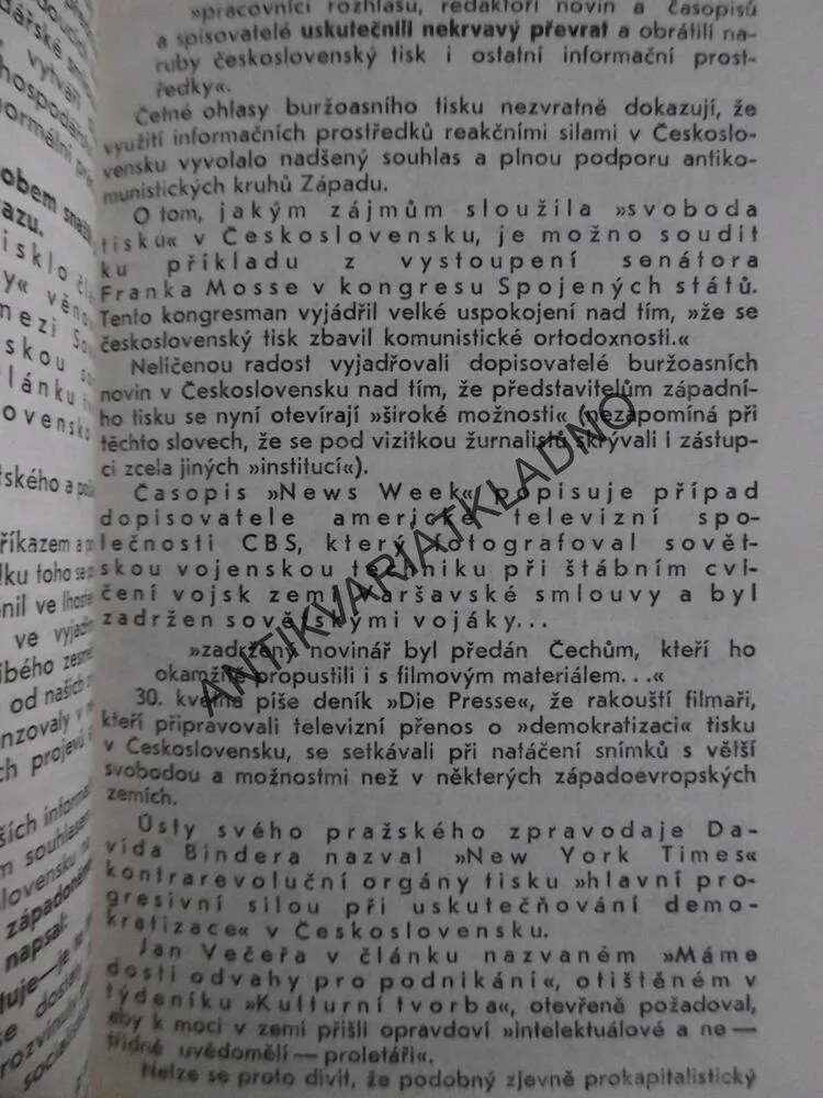 K UDÁLOSTEM V ČESKOSLOVENSKU, FAKTA,DOKUMENTY SVĚDECTVÍ TISKU,1968,