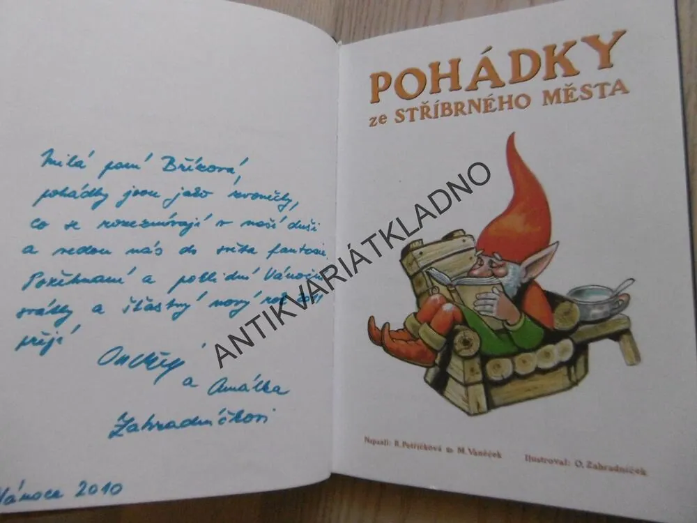 POHÁDKY ZE STŘÍBRNÉHO MĚSTA, PETŘÍČKOVÁ, ONDŘEJ ZAHRADNÍČEK-AUTOGRAM S VĚNOVÁNÍM, **an