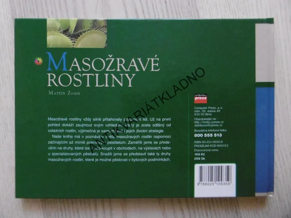 MASOŽRAVÉ ROSTLINY, MARTIN ZOUN,, **an