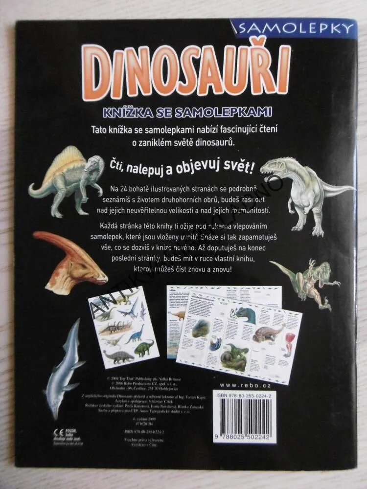 DINOSAUŘI, KNÍŽKA SE SAMOLEPKAMI,  **an