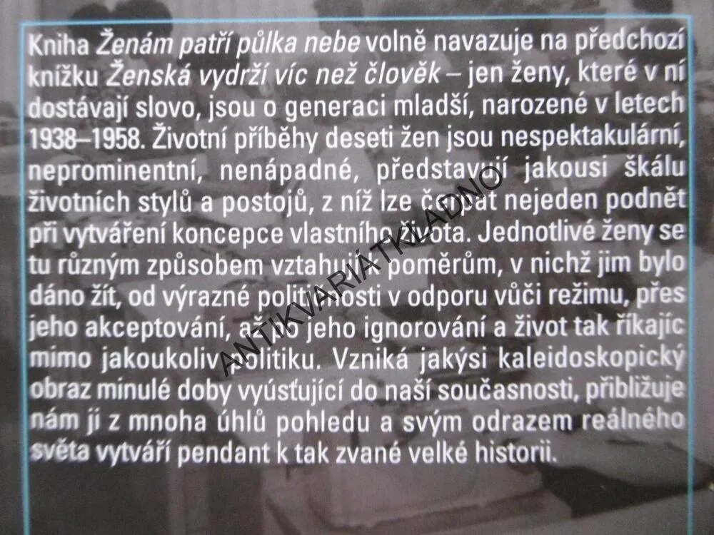 ŽENÁM PATŘÍ PŮLKA NEBE, PAVLA FRÝDLOVÁ, **an