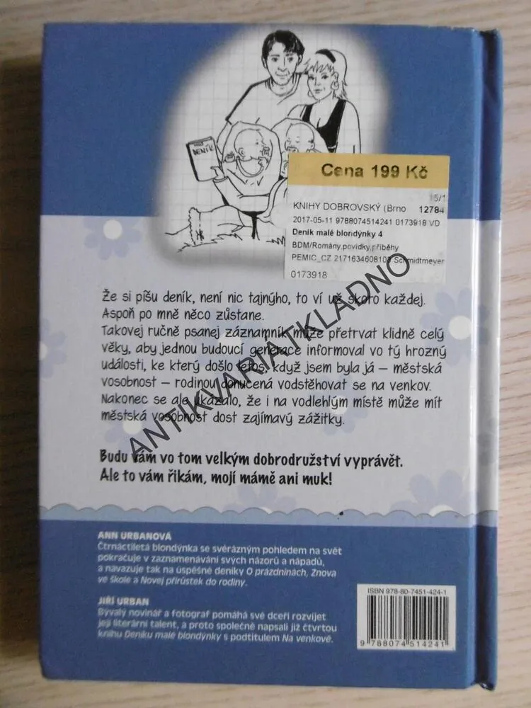 DENÍK MALÉ BLONDÝNKY, 4., NA VENKOVĚ, JIŘÍ URBAN, URBANOVÁ, **an